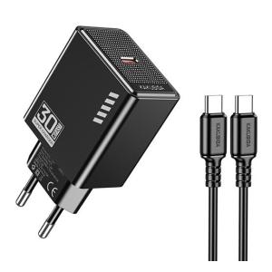 KAKUSIGA φορτιστής τοίχου KSC-1242 με καλώδιο USB-C, USB-C, 30W, μαύρος | Αξεσουάρ κινητών | elabstore.gr