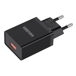 KAKUSIGA φορτιστής τοίχου KSC-930, USB, 2.4A, μαύρος | Αξεσουάρ κινητών | elabstore.gr