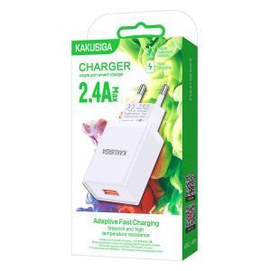 KAKUSIGA φορτιστής τοίχου KSC-930, USB, 2.4A, λευκός | Αξεσουάρ κινητών | elabstore.gr