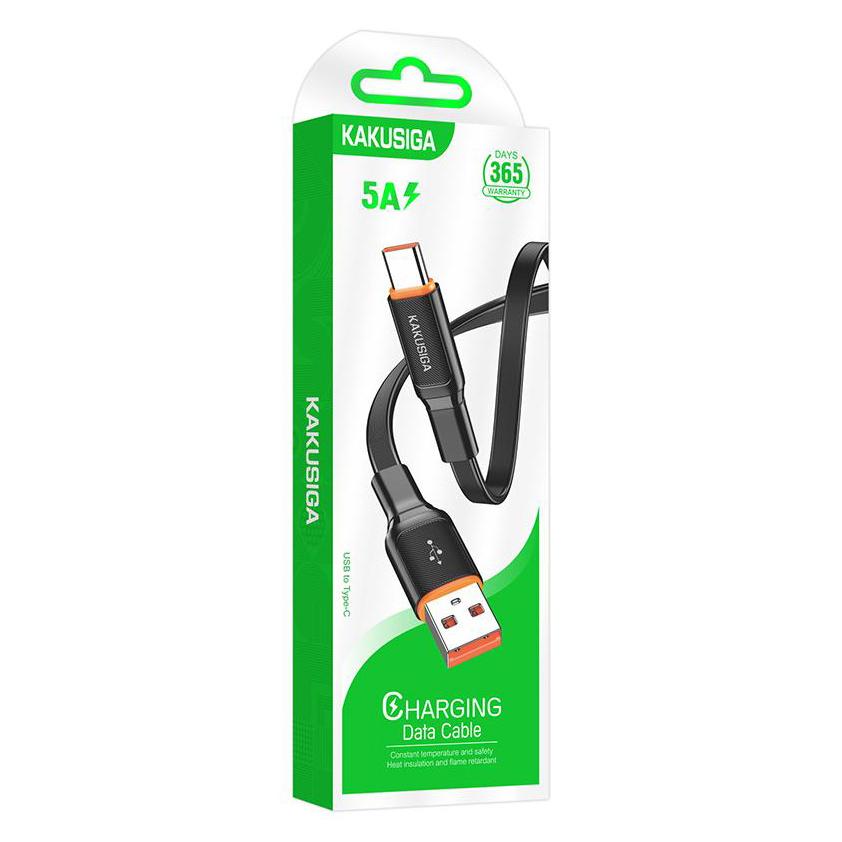 KAKUSIGA καλώδιο USB-C σε USB KSC-999, 5A, 480Mbps, flat, 1m, μαύρο | eLabstore.gr KAKUSIGA καλώδιο USB-C σε USB KSC-999, 5A, 480Mbps, flat, 1m, μαύρο | Καλώδια - Αντάπτορες | elabstore.gr