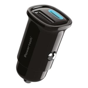 POWERTECH φορτιστής αυτοκινήτου PT-1538, USB & USB-C, 30W, μαύρος | Αξεσουάρ κινητών | elabstore.gr