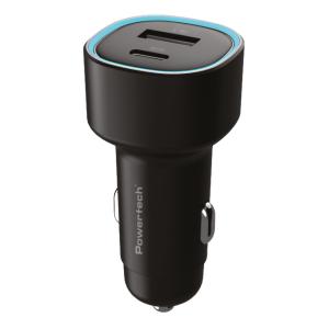 POWERTECH φορτιστής αυτοκινήτου PT-1539, USB & USB-C, 85W, μαύρος | Αξεσουάρ κινητών | elabstore.gr