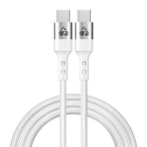 POWERTECH καλώδιο USB-C σε USB-C PTR-0167, PD 60W, copper, 1m, λευκό | Καλώδια - Αντάπτορες | elabstore.gr