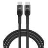 POWERTECH καλώδιο USB-C σε USB-C PTR-0168, PD 60W, copper, 1.5m, μαύρο | Καλώδια - Αντάπτορες | elabstore.gr