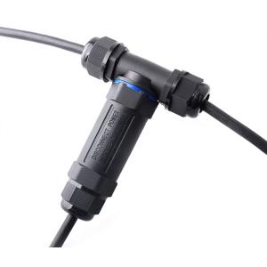 POWERTECH αδιάβροχος σύνδεσμος καλωδίων τροφοδοσίας TOOL-0113, τύπου ταφ, 3pin, IP68, μαύρος | Εργαλεία | elabstore.gr