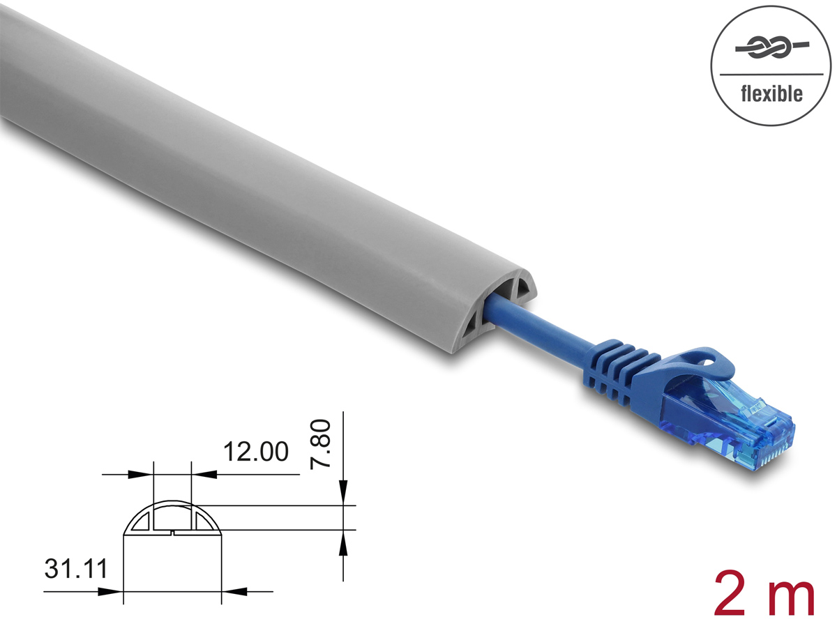 DELOCK κανάλι καλωδίων 20766 με αυτοκόλλητο, εύκαμπτο PVC, 30x10mm, 2m, γκρι | eLabstore.gr DELOCK κανάλι καλωδίων 20766 με αυτοκόλλητο, εύκαμπτο PVC, 30x10mm, 2m, γκρι | Καλώδια - Αντάπτορες | elabstore.gr
