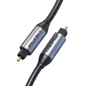 CABLETIME καλώδιο ήχου Toslink CT-AV380-P04GN, gold plated, 5mm, 3m, μαύρο | Καλώδια - Αντάπτορες | elabstore.gr