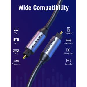CABLETIME καλώδιο ήχου Toslink CT-AV380-P04GN, gold plated, 5mm, 3m, μαύρο | Καλώδια - Αντάπτορες | elabstore.gr
