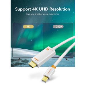 CABLETIME καλώδιο mini DisplayPort σε HDMI CT-AV588-03G4K, 4K/30Hz, 1m, λευκό | Καλώδια - Αντάπτορες | elabstore.gr