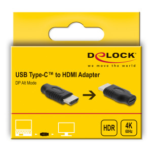 DELOCK αντάπτορας HDMI σε USB-C 61075, 4K/60Hz, μαύρος | eLabstore.gr DELOCK αντάπτορας HDMI σε USB-C 61075, 4K/60Hz, μαύρος | Καλώδια - Αντάπτορες | elabstore.gr