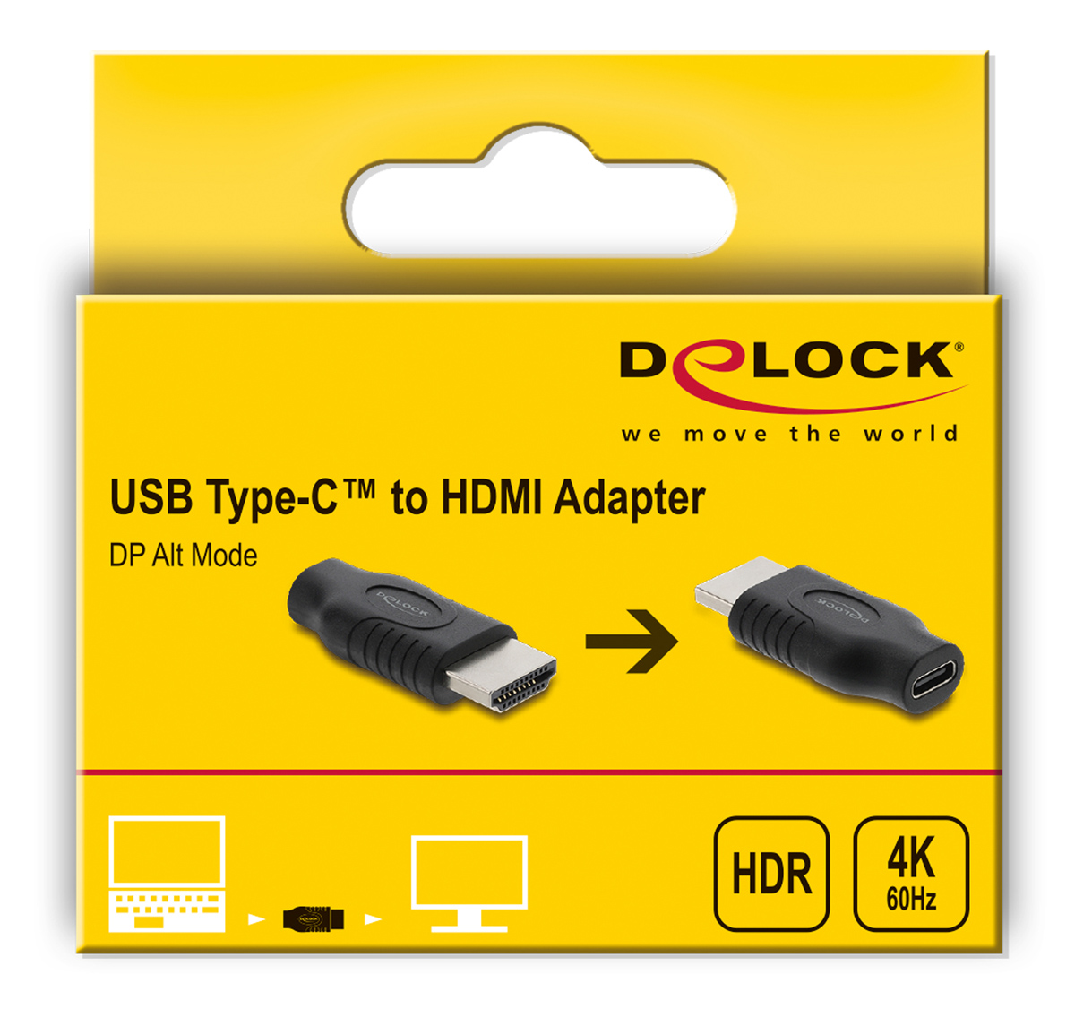 DELOCK αντάπτορας HDMI σε USB-C 61075, 4K/60Hz, μαύρος | eLabstore.gr DELOCK αντάπτορας HDMI σε USB-C 61075, 4K/60Hz, μαύρος | Καλώδια - Αντάπτορες | elabstore.gr