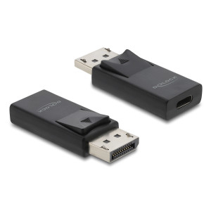 DELOCK αντάπτορας DisplayPort σε USB-C 61078, 8K/60Hz, μαύρος | Καλώδια - Αντάπτορες | elabstore.gr