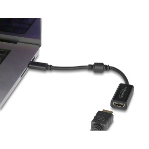 DELOCK αντάπτορας USB-C σε HDMI 61085, 8K/60Hz, μαύρος | Καλώδια - Αντάπτορες | elabstore.gr