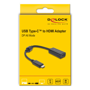 DELOCK αντάπτορας USB-C σε HDMI 61085, 8K/60Hz, μαύρος | eLabstore.gr DELOCK αντάπτορας USB-C σε HDMI 61085, 8K/60Hz, μαύρος | Καλώδια - Αντάπτορες | elabstore.gr