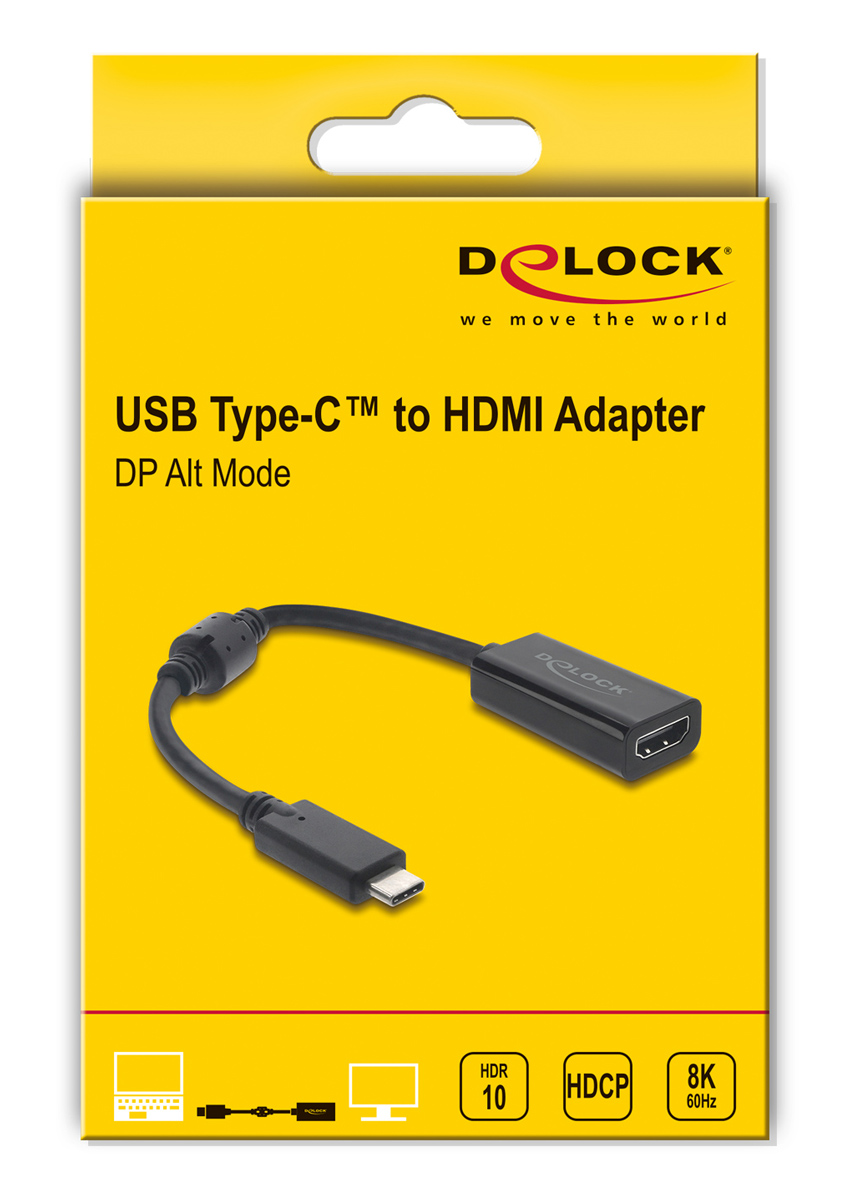 DELOCK αντάπτορας USB-C σε HDMI 61085, 8K/60Hz, μαύρος | eLabstore.gr DELOCK αντάπτορας USB-C σε HDMI 61085, 8K/60Hz, μαύρος | Καλώδια - Αντάπτορες | elabstore.gr