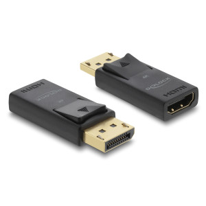 DELOCK αντάπτορας DisplayPort σε HDMI 61086, 4K/60Hz, active, μαύρος | Καλώδια - Αντάπτορες | elabstore.gr