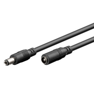 GOOBAY καλώδιο προέκτασης τροφοδοσίας 71401, 5.5x2.5mm, 3m, μαύρο | Τροφοδοσία Ρεύματος | elabstore.gr