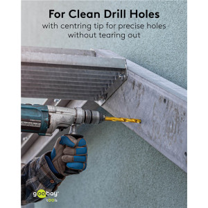GOOBAY σετ τρυπάνια 77850 για μέταλλο, HSS, 1.5-10mm, κυλινδρικό, 15τμχ | Εργαλεία | elabstore.gr