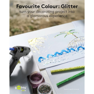 GOOBAY ράβδοι σιλικόνης 77855, Φ11mm x 200mm, glitter διάφορα χρώματα, 10τμχ | Εργαλεία | elabstore.gr