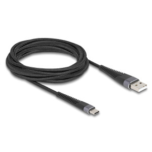 DELOCK καλώδιο USB σε USB-C 81123, 60W, 480Mbps, 3m, μαύρο | Καλώδια - Αντάπτορες | elabstore.gr