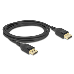 DELOCK καλώδιο DisplayPort 85660, certified, 8K/60Hz, 32.4 Gbps, 2m, μαύρο | Καλώδια - Αντάπτορες | elabstore.gr