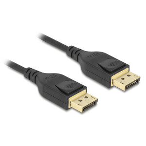 DELOCK καλώδιο DisplayPort 85660, certified, 8K/60Hz, 32.4 Gbps, 2m, μαύρο | Καλώδια - Αντάπτορες | elabstore.gr