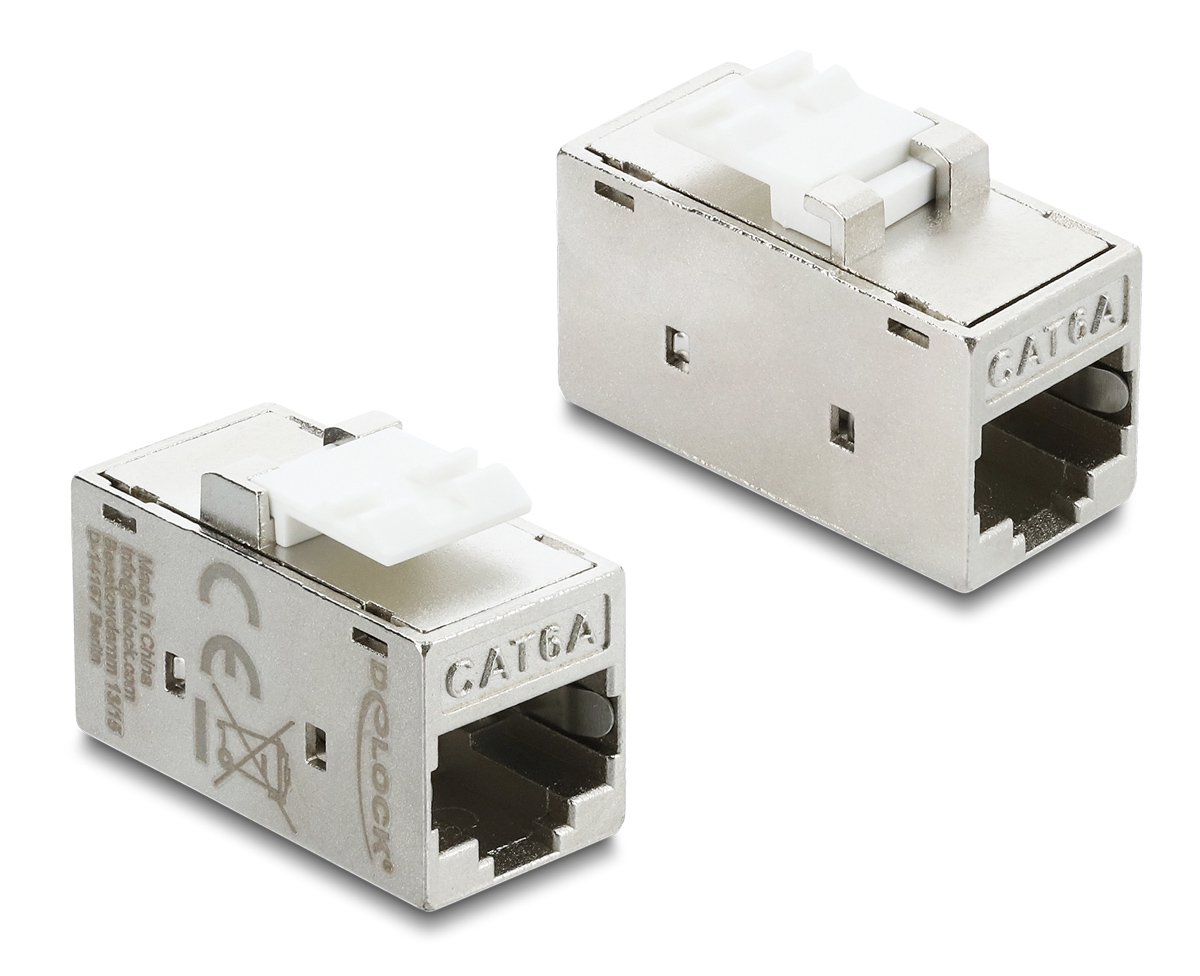 DELOCK Keystone module RJ45 90989, θηλυκό σε θηλυκό, Cat 6A STP, ασημί | eLabstore.gr DELOCK Keystone module RJ45 90989, θηλυκό σε θηλυκό, Cat 6A STP, ασημί | Εξοπλισμός IT | elabstore.gr