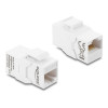 DELOCK Keystone module RJ45 90991, θηλυκό σε θηλυκό, Cat 6A UTP, λευκό | Εξοπλισμός IT | elabstore.gr