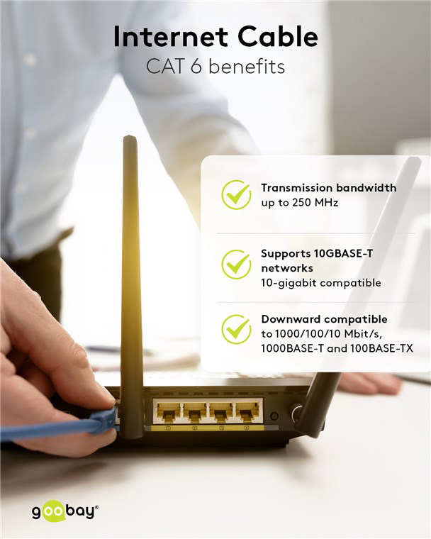 GOOBAY καλώδιο δικτύου 93211, CAT 6 S/FTP, copper, 250MHz, 0.25m, μπλε | eLabstore.gr GOOBAY καλώδιο δικτύου 93211, CAT 6 S/FTP, copper, 250MHz, 0.25m, μπλε | Καλώδια - Αντάπτορες | elabstore.gr