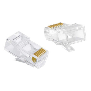 POWERTECH βύσμα RJ45 CAB-N447, ανοιχτού τύπου, Cat 6/6a UTP, διάφανο, 50τμχ | Καλώδια - Αντάπτορες | elabstore.gr