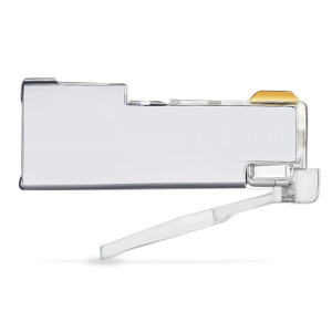 POWERTECH βύσμα RJ45 CAB-N448, ανοιχτού τύπου, Cat 6/6a FTP, μεταλλικό, ασημί, 50τμχ | Καλώδια - Αντάπτορες | elabstore.gr