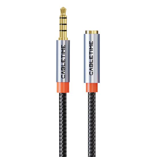CABLETIME καλώδιο προέκτασης ήχου 3.5mm CT-AE35M, gold plated, 2m, μαύρο | eLabstore.gr CABLETIME καλώδιο προέκτασης ήχου 3.5mm CT-AE35M, gold plated, 2m, μαύρο | Καλώδια - Αντάπτορες | elabstore.gr
