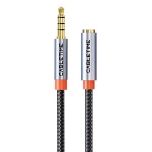 CABLETIME καλώδιο προέκτασης ήχου 3.5mm CT-AE35M, gold plated, 3m, μαύρο | Καλώδια - Αντάπτορες | elabstore.gr