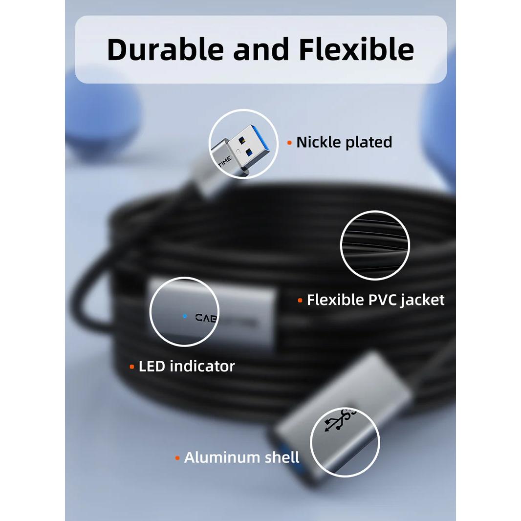 CABLETIME καλώδιο προέκτασης USB CT-AMAFA3, active, 5Gbps, 5m, μαύρο | eLabstore.gr CABLETIME καλώδιο προέκτασης USB CT-AMAFA3, active, 5Gbps, 5m, μαύρο - Image 6