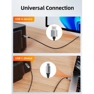 CABLETIME αντάπτορας USB-C σε USB Type B CT-CFBM2-AG, 480Mbps, γκρι | Καλώδια - Αντάπτορες | elabstore.gr
