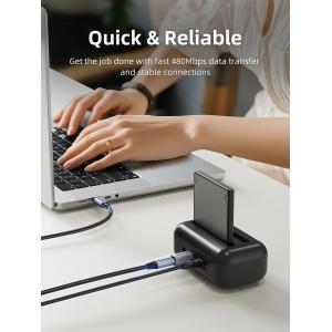 CABLETIME αντάπτορας USB-C σε USB Type B CT-CFBM2-AG, 480Mbps, γκρι | Καλώδια - Αντάπτορες | elabstore.gr