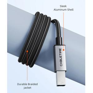 CABLETIME καλώδιο USB-C σε USB Type B CT-CMBM1, 480Mbps, 2m, μαύρο | Καλώδια - Αντάπτορες | elabstore.gr