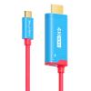 CABLETIME καλώδιο USB-C σε HDMI CT-CMHD4P, 4K/60Hz, PD100W, 2m, κόκκινο | Καλώδια - Αντάπτορες | elabstore.gr