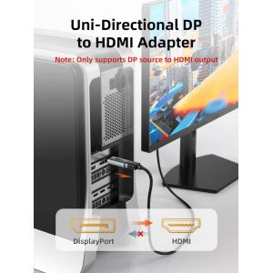 CABLETIME αντάπτορας DisplayPort σε HDMI CT-DMHF4K-AG3, 4K/30Hz, γκρι | Καλώδια - Αντάπτορες | elabstore.gr