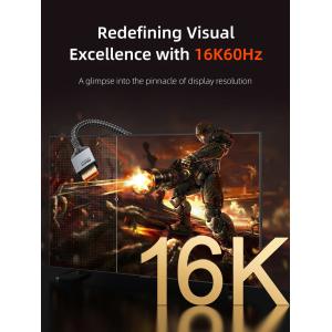 CABLETIME καλώδιο DisplayPort 2.1 CT-DP16K, VESA Certified, 16K/60Hz, 80 Gbps, 2m, μαύρο | Καλώδια - Αντάπτορες | elabstore.gr