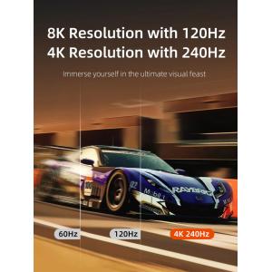 CABLETIME καλώδιο DisplayPort 2.1 CT-DP16K, VESA Certified, 16K/60Hz, 80 Gbps, 2m, μαύρο | Καλώδια - Αντάπτορες | elabstore.gr