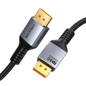 CABLETIME καλώδιο DisplayPort 2.1 CT-DP16K, VESA Certified, 16K/60Hz, 80 Gbps, 2m, μαύρο | Καλώδια - Αντάπτορες | elabstore.gr
