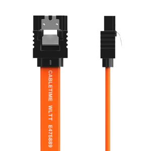 CABLETIME καλώδιο SATA III CT-SATA3, 6Gbps, 0.50m, πορτοκαλί | Καλώδια - Αντάπτορες | elabstore.gr