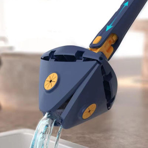 HOME USE τριγωνική σφουγγαρίστρα HUH-0257 με 4x πανιά μικροϊνών, προσαρμόσιμο ύψος, μπλε | Οικιακός εξοπλισμός | elabstore.gr