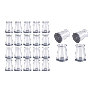HOME USE προστατευτικές τάπες επίπλων HUH-0258, 16-23mm, διάφανες, 24τμχ | Οικιακός εξοπλισμός | elabstore.gr