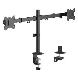 POWERTECH βάση γραφείου για 2x οθόνες PT-1552, 17-32", έως 10kg | Εικόνα & Ήχος | elabstore.gr