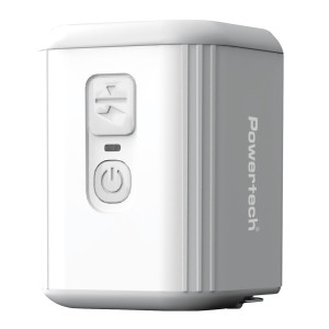 POWERTECH μίνι τρόμπα PT-1553 με φακό, 5W, επαναφορτιζόμενη, λευκή | Οικιακός εξοπλισμός | elabstore.gr