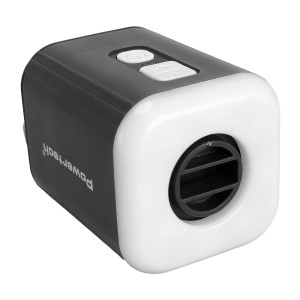 POWERTECH μίνι τρόμπα PT-1554 με φακό, 5W, επαναφορτιζόμενη, μαύρη | Οικιακός εξοπλισμός | elabstore.gr