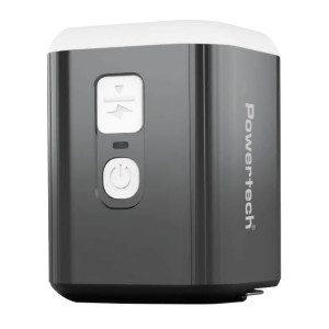 POWERTECH μίνι τρόμπα PT-1554 με φακό, 5W, επαναφορτιζόμενη, μαύρη | Οικιακός εξοπλισμός | elabstore.gr