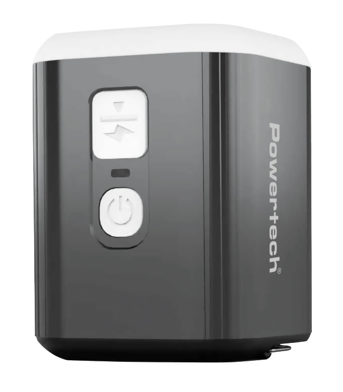 POWERTECH μίνι τρόμπα PT-1554 με φακό, 5W, επαναφορτιζόμενη, μαύρη | Οικιακός εξοπλισμός | elabstore.gr